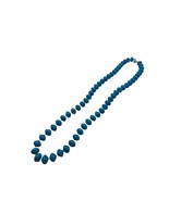 Vintage Turquoise Colored Beaded Necklace 24 inch - £15.58 GBP