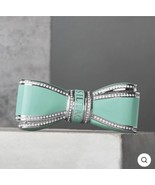 House of Sillage Limited Edition Bow Lipstick Case TEAL w/Swarovski Crys... - $181.89