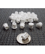 QTY25 HEYCO 1/4&quot; INCH HOLE CAP 2604 WHITE DP250 PLASTIC NYLON PLUG DOME ... - $134.87 MXN