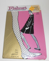 Vintage Fishnet Seamless Stretch Hosiery Size 8 1/2-11 Brown 1960s - £11.62 GBP
