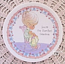 Precious Moments Enesco You&#39;re The PURR-FECT Grandma Plate With Easel Mint - £7.43 GBP