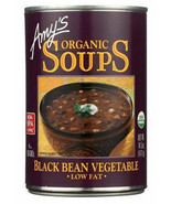 Amy&#39;s Organic Low Fat Black Bean Soup, 14.5 oz Can, Case of 12 vegan - $1,596.38 MXN