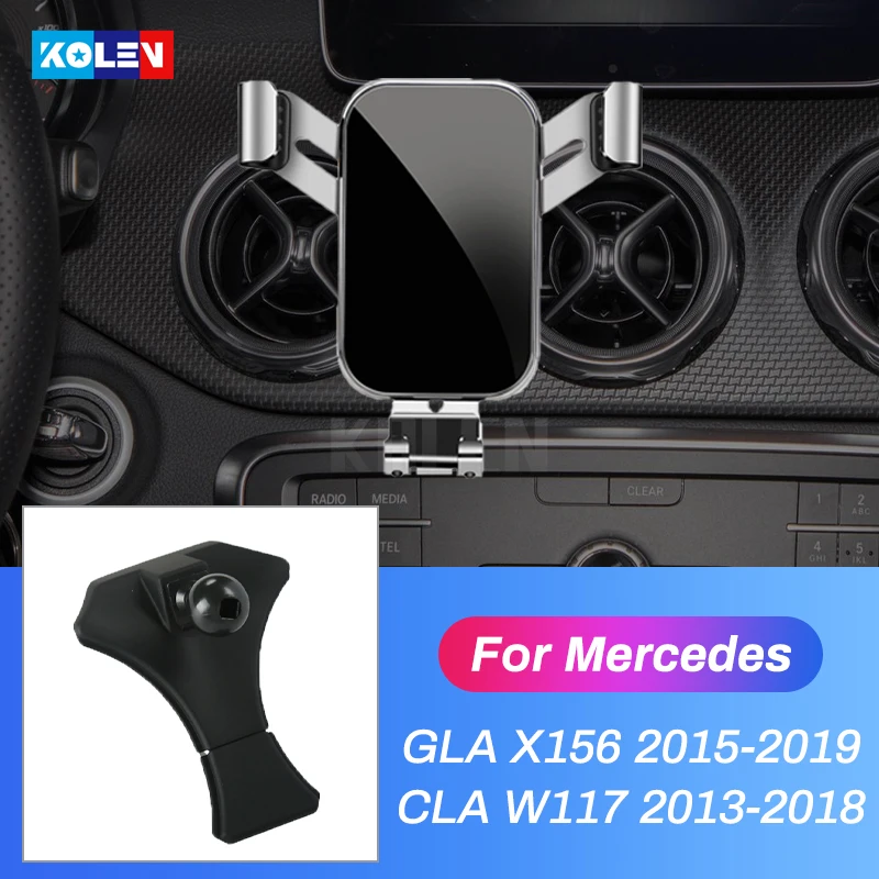 Car mobile phone holder for mercedes benz gla x156 2015 2019 cla w117 2013 2018 gravity thumb200