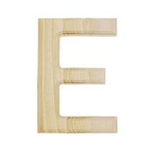 Unfinished Unpainted Wooden Letter E (6 Inches) - £19.65 GBP