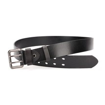Pure Leather Belt Men Original Waist Belt with Double Prong Buckle for D... - £26.09 GBP