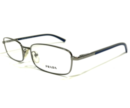 PRADA Eyeglasses Frames VPR 59M 5AV-1O1 Blue Silver Rectangular 54-17-140 - £89.49 GBP