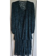 Womens XL Sara Mique Deep Green Sleeveless Lace Semi Formal Dress with J... - $711.52 MXN