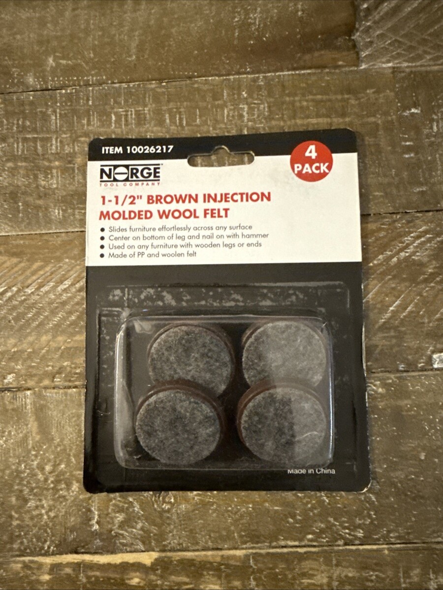 NORGE 1-1/2” Brown Injection Molded Wool Felt - $16.71