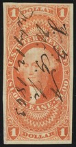 R70a, $1 Lease Revenue Stamp Superb Four Margin GEM - Stuart Katz - $65.00