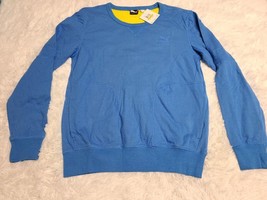 Puma French Blue Brasil 70 Summer Sweat Long Sleeve S Shirt Pockets NWT Active - £6.84 GBP