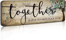 Family Wall Art Decor Inspirational Quotes Wall Hanging Sign-Together Is Our - £31.16 GBP