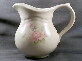 Pfaltzgraff Tea Rose Creamer 4.5in Cream Stoneware with Pink Roses 11 oz - £12.58 GBP