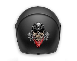 Motorcycle helmet decal / sticker / waterproof  / cool skull - £5.26 GBP