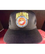 NWOT U.S. MILITARY USMC U.S. MARINES BLACK CAP HAT ADJUSTABLE RL 5 - $15.83