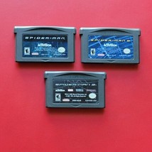 Spider-Man 1 2 3 Game Boy Advance Lot 3 Spiderman Games Authentic Saves - £30.05 GBP