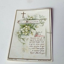 Holy prayer card vtg paper ephemera Catholic Christian France st sulpice lebel - £12.01 GBP