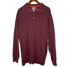 Duluth Trading Burgundy 3 Button Collared Long Sleeve Polo Shirt Size XL... - $22.00