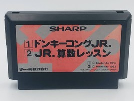 Donkey Kong JR. &amp; Math Lesson 1983 SHARP Nintendo Famicom C1 NES TV doub... - £72.89 GBP