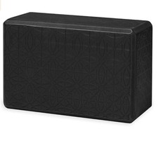 Black (Embossed Print) Color Yoga Block EVA Foam Soft Non-Slip Latex-Free (a) - £71.20 GBP