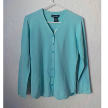 QVC Denim &amp; Co Blue Teal Knit Cardigan Sweater Women size XSmall NWT - £10.89 GBP