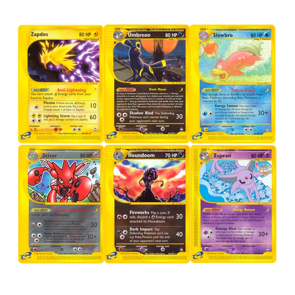 Pokemon Foil Flash E-Card Trading Cards Arcanine Houndoom Tyranitar Azumarill - £7.04 GBP+
