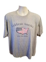 2004 Celebrate America 4th of July Independence Day Adult Gray XL TShirt - £14.80 GBP