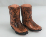 Vintage Pink Cowboy Boots 3.25&quot; Salt &amp; Pepper Shakers Japan - $11.87