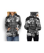 Classic Motorcycle  Womens Graphic Zipper Hooded Hoodie - £27.36 GBP+