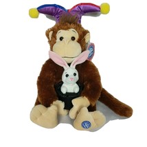 NWT Ringling Brothers Circus Monkey Court Jester Magic Rabbit Hat Plush 19&quot; - £49.51 GBP