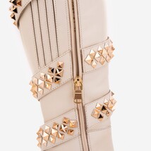 The Gladiator Cream Leather Knee High Women Boot image 4