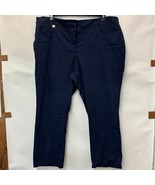 JM Collection Womens Plus 28W Intrepid Blue Curvy Straight Leg Pants NWT... - €25,60 EUR