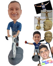 Personalized Bobblehead Biker Ready To Cycle Around - Sports &amp; Hobbies Cycling P - £83.63 GBP