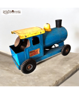 Triangle Express Baby Puff Puff 1960s Tin Train Locomotive Made England ... - $136.46