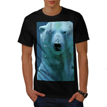 Wellcoda Polar Bear Water Mens T-shirt, Animal Graphic Design Printed Tee - £14.87 GBP+