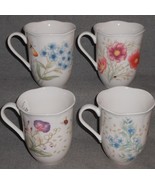 Lenox MINT IN BOX Butterfly Meadow Flutter Pattern 12 oz HANDLED MUGS - £39.35 GBP