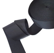 1&quot; 25mm wide 5-50y Vintage Black Grosgrain Ribbon Petersham Polyester Ribbon R54 - £5.58 GBP+