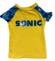 Sonic The Hedgehog  Pj Top Toddler Boys Size 6 Yellow Blue - £3.00 GBP