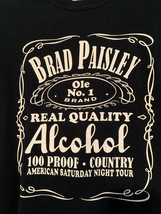 Vintage Brad Paisley Alcohol 100% Country Adult Size S Short Sleeve Concert Tee - £5.49 GBP
