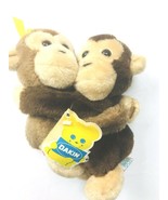 Vintage 1978 Dakin Chummy Chimps Plush Stuffed Nature Babies 8&quot; - £35.52 GBP