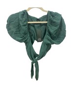WILD FABLE Women&#39;s Crop Off-The-Shoulder Balloon Sleeve Green Top XS NEW... - $9.24 CAD