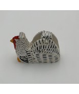decorative tape dispenser shape like a chicken painted wood - $149.58 MXN