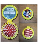 Disney Stores Mickey Mouse Round Folding Brush Mirror Combination Compact - $21.05 CAD