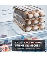 Auto Rolling Egg Holder Storage Box For Refrigerator Egg Tray Fridge Org... - £35.40 GBP
