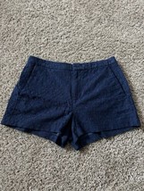 Madewell Womens Lace Navy Floral Chinco Shorts Flat Front Pocket Casual ... - $12.19