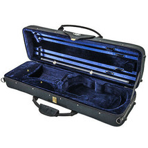 Deluxe Oblong 4/4 Violin Case (Blue)+Extras Four Bow Holders Lightweight - £59.79 GBP