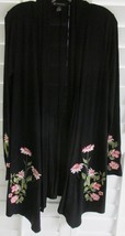 INC Women&#39;s Embroidered Open Front Cardigan Sweater Size Small - $18.00