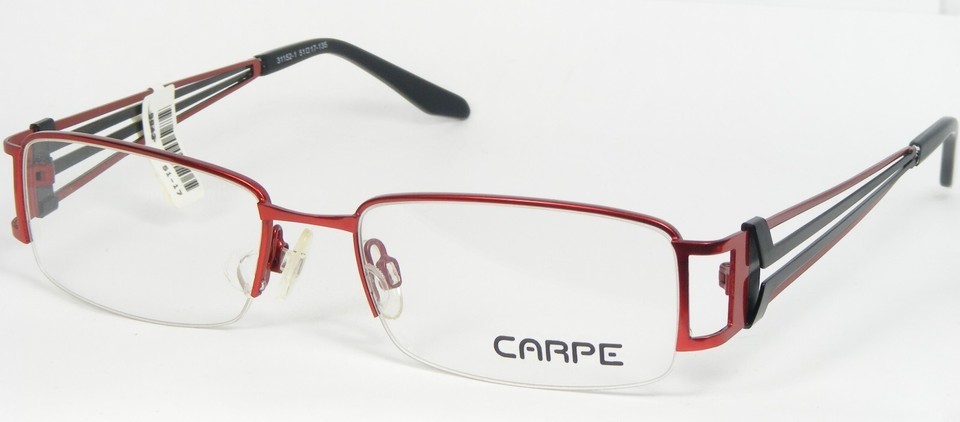 CARPE 31152-1 RED / BLACK EYEGLASSES GLASSES METAL FRAME 51-17-135mm (NO... - $45.13