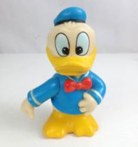 Vintage Walt Disney Productions Plastic Donald Duck Coin Piggy Bank Toy 6” - £7.79 GBP