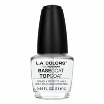 L.A. Colors Base Coat &amp; Top Coat - 2-in-1 - Primes &amp; Protects - High Gloss - £1.57 GBP