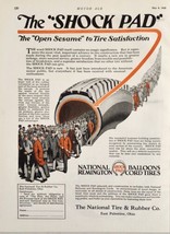 1926 Print Ad National Remington Shock Pad Balloon Cord Tires East Palestine,OH - £17.08 GBP
